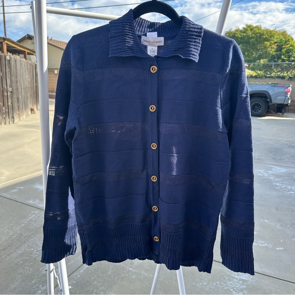 Navy Blue Women's Cardigan by David Brooks